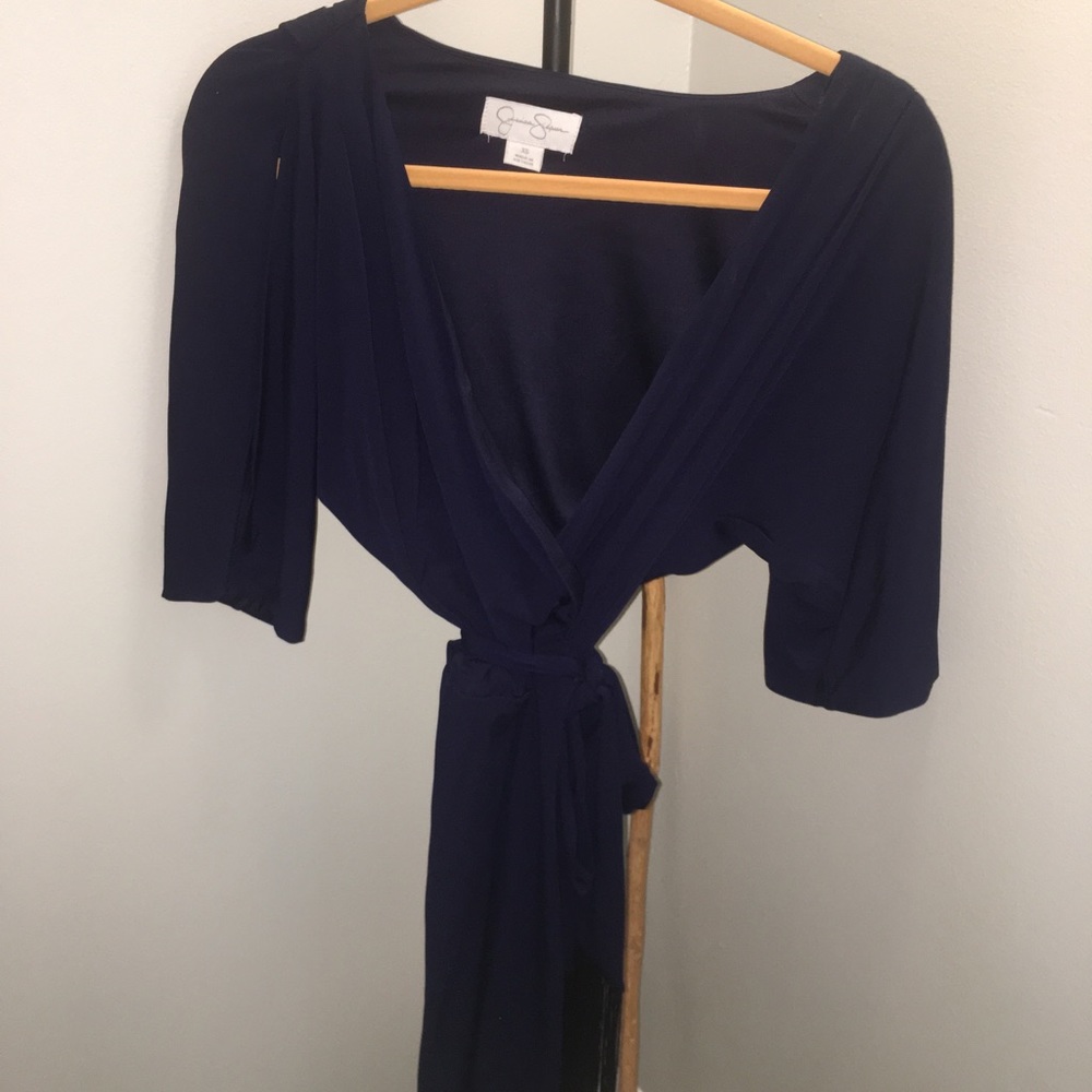 Jessica Simpson Cold Shoulder Tie Waist Dress - Picture 2 of 5
